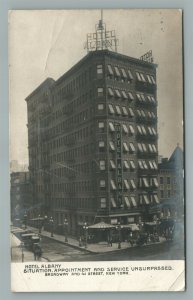 NEW YORK NY HOTEL ALBANY BROADWAY ANTIQUE REAL PHOTO POSTCARD RPPC