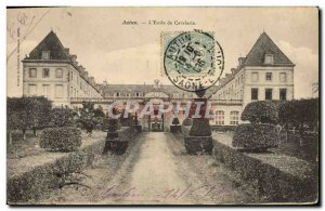Old Postcard Autun L & # 39Ecole Cavalry Army