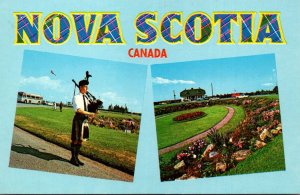 VINTAGE POSTCARD PIPER'S WELCOME AT AMHERST NOVA SCOTIA CANADA
