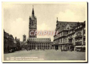 Postcard Modern Ghent Belfry Theater And Fleming