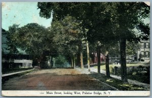 PALATINE BRIDGE NY MAIN STREET 1911 ANTIQUE POSTCARD 