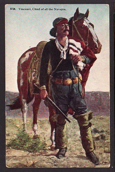 Vincenti Chief of all the Navajos Postcard 