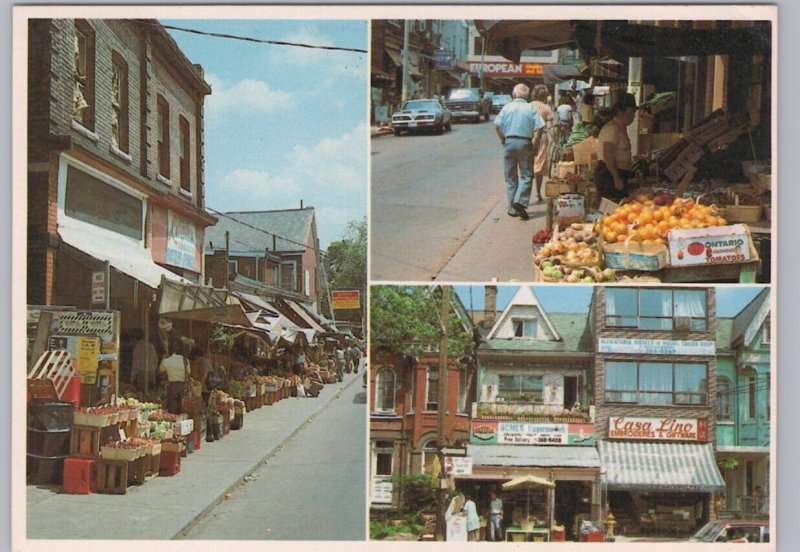 Kensington Market, Toronto, Ontario, Chrome Multiview Postcard #2
