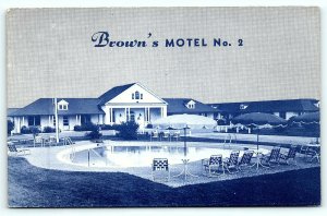 Postcard VA Port Royal Brown's Motel No. 2 E13