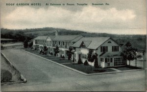 Postcard Roof Garden Motel in Somerset, Pennsylvania~138004