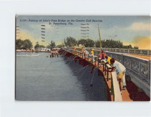 Postcard Fishing off John's Pass Bridge on the Greater Gulf Beaches, Florida