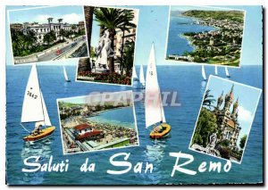 Old Postcard Riviera dei Flori S Greetings Remo