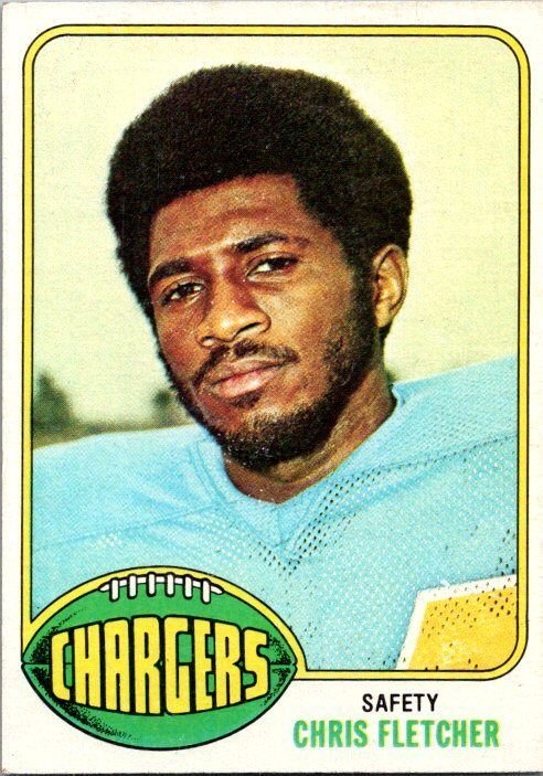 1976 Topps Football Card Chris Fletcher San Diego Chargers sk4513