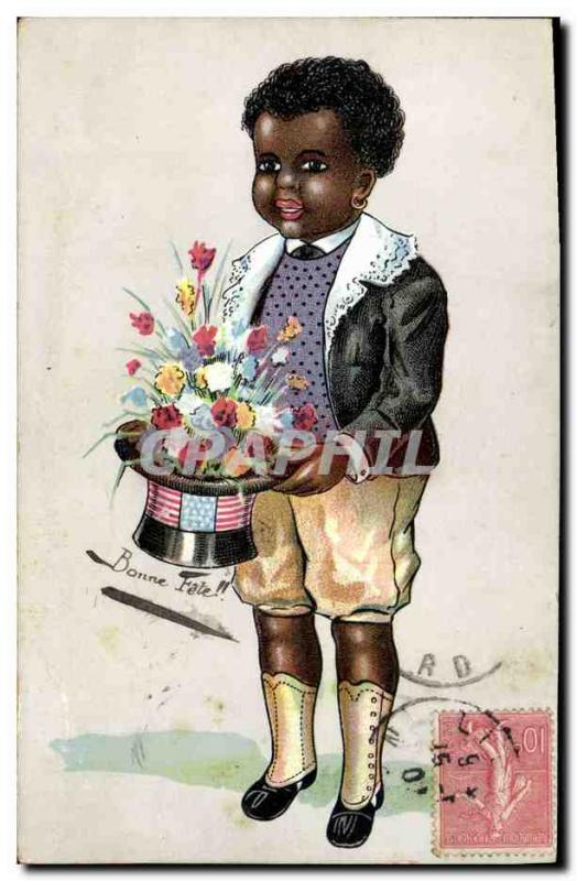 Postcard Old Negro Black Child