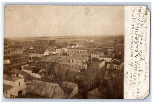 1906 Birds Eye View Of Battle Creek Iowa IA RPPC Photo Posted Postcard 