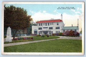 White Bear Lake Minnesota Postcard St. Paul Auto Club Automobile Exterior 1918