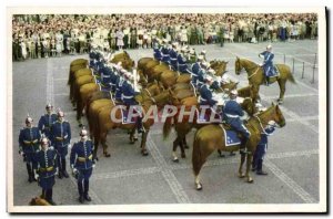 Postcard Old Stockholm Kungl Slottet Vaktombyle pa Yttre Borggarden Army