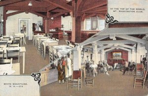 White Mountains, New Hampshire MT. WASHINGTON CLUB c1940s Linen Vintage Postcard
