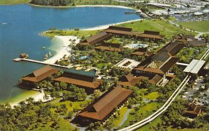 Disneyland Postcards        Polynesian Village Native Longhouses  