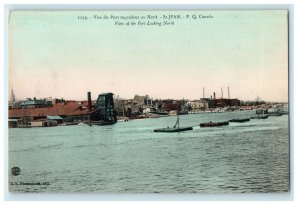 View Of The Port Looking North St-Jean Province Quebec Canada Antique Postcard  