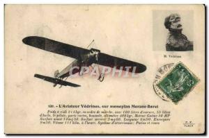 Old Postcard Jet Aviation L & # 39aviateur Vedrines on monoplane Morane Borel