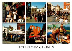 Dublin, Ireland TEMPLE BAR Restaurant & Theater Area OUTDOOR SHOPS 4X6 Postcard