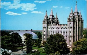 Temple Square Mormon Temple Salt Lake City Utah Religious Chrome WOB Postcard 