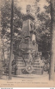 METZ , France 1910-20s Monument des 7,000 Soldars Francais au Cimetiere Chamb...