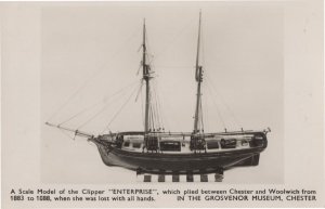 Clipper Enterprise Model Ship Real Photo Postcard