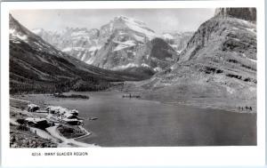 RPPC GLACIER NATIONAL PARK, MT Montana   MANY GLACIER Region  c1950s    Postcard