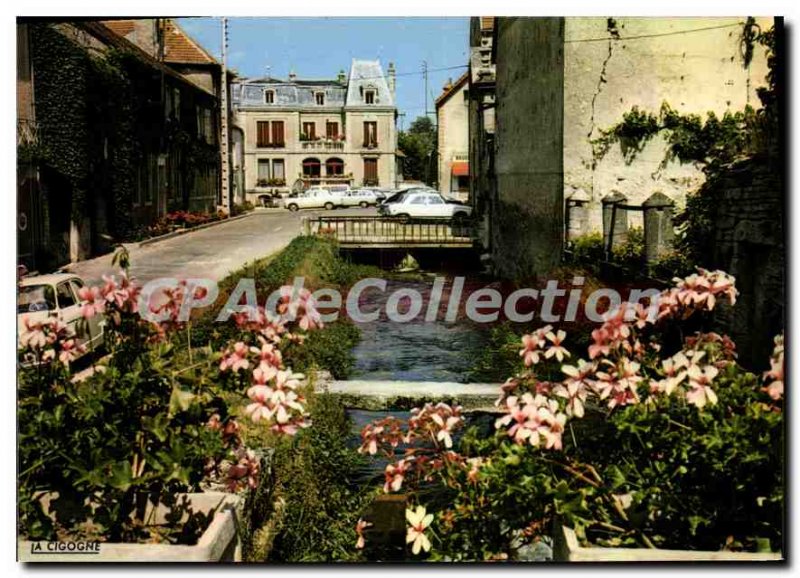 Postcard Modern IS-sur-TILLE flowery banks