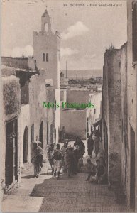 Tunisia Postcard - Sousse - Rue Souk-El-Caid RS30859