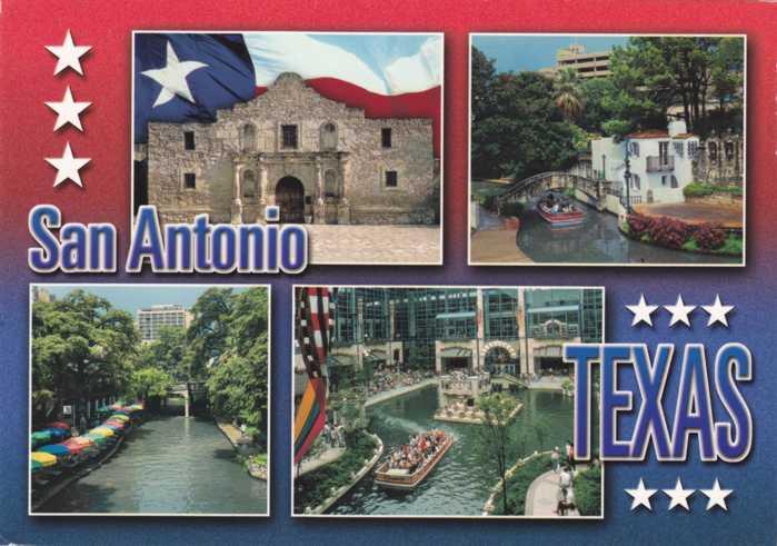 Alamo and Riverwalk - San Antonio TX, Texas - pm 2001