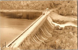 Ripogenus Dam from Bluff in the Big Woods of Maine Vintage Postcard X24