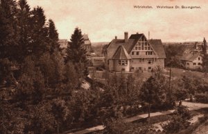 Germany Wörishofen Wohnhaus Dr. Baumgarten Vintage Postcard C273