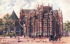 Vintage Postcard Westminster Abbey From The East London Oilette Raphael Tuck