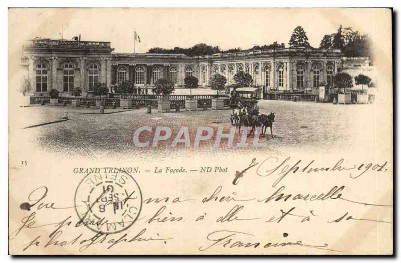 Old Postcard Grand Trianon The Facade