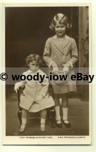 r0276 - Young Princess Elizabeth & Princess Margaret - postcard