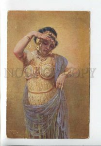 3182529 Bajadere BELLY DANCER in HAREM by KOEHLER vintage PC