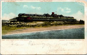 Postcard NY Long Island Long Beach Hotel & Beach UDB 1906 K20