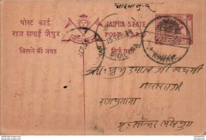 Jaipur Postal Stationery Phalera cds Niwai cds