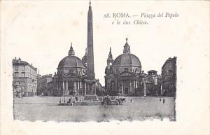 Italy Roma Rome Piazza del Popolo e le due Chiese