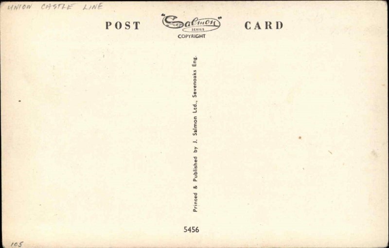 Union Castle Line Steamship RMS PENDENNIS CASTLE Postcard