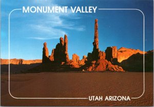 Postcard UT AZ - Monument Valley - The Totem Pole