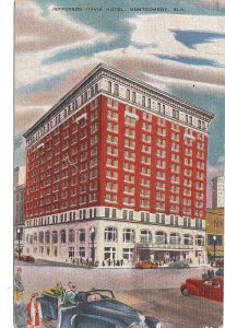 Postcard Jefferson Davis Hotel Montgomery AL