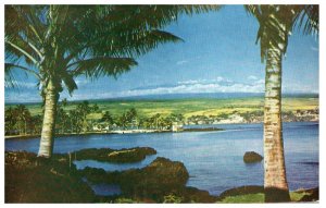 Snow Capped Mauna Kea seen from Hilo Bay Hawaii Postcard