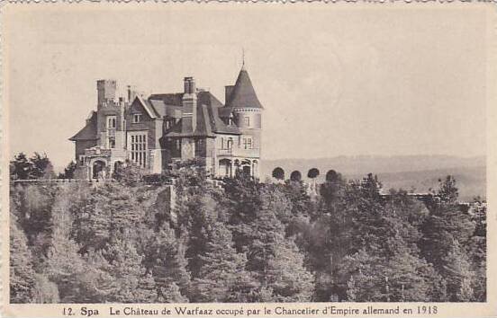 Belgium Spa Le Chateau de Warfaaz 1936