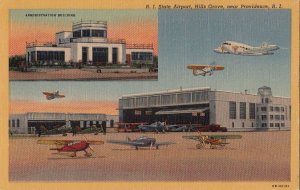 Postcard Rhode Island State Airport Hills Grove near Providence RI