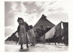 Israel 1950s Refugee Child in Israeli Childrens Refuge Camp Real Photo Postcard
