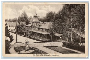 c1920's Alexandersbad Restaurant Wunsiedel Germany Posted Antique Postcard