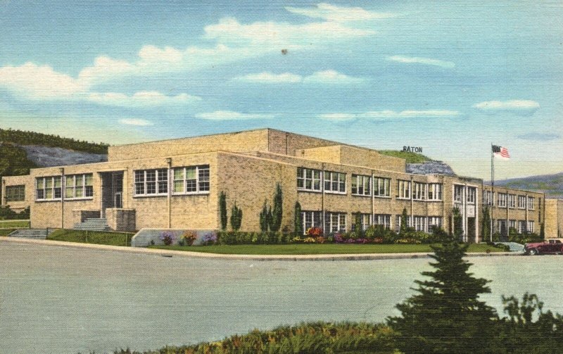 Vintage Postcard 1930's Hall of Learning Building Raton High School New Mexico