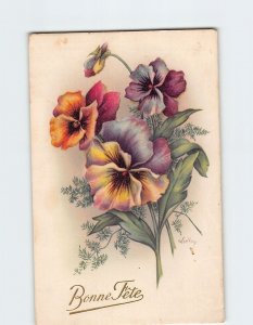 Postcard Bonne Fête Flower Art Print