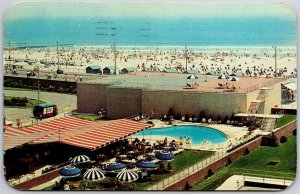 1961 Marlborough-Blenheim Atlantic City New Jersey New Pool Lounging Postcard