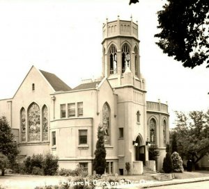 RPPC Oregon City OR - Congregational Church Street View UNP Postcard T19