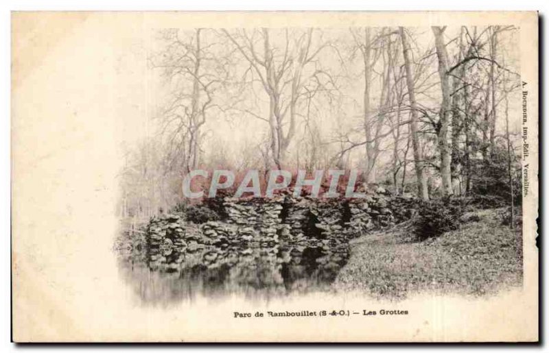 Postcard Old Park Rambouillet Caves